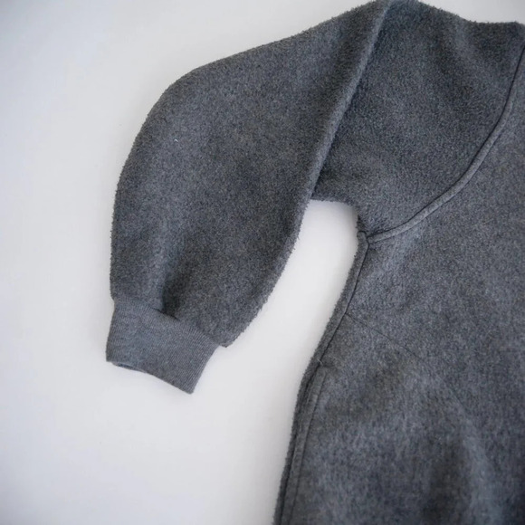 VTG Sun Stations Sportswear Grey Purple Fleece Quarter Zip Pullover Sweater XL - Picture 10 of 11